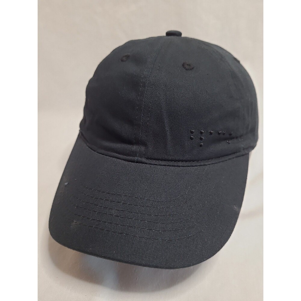 Two Blind Brothers Hat Black Braille Embroidered Logo Adjustable Dad Cap NWD